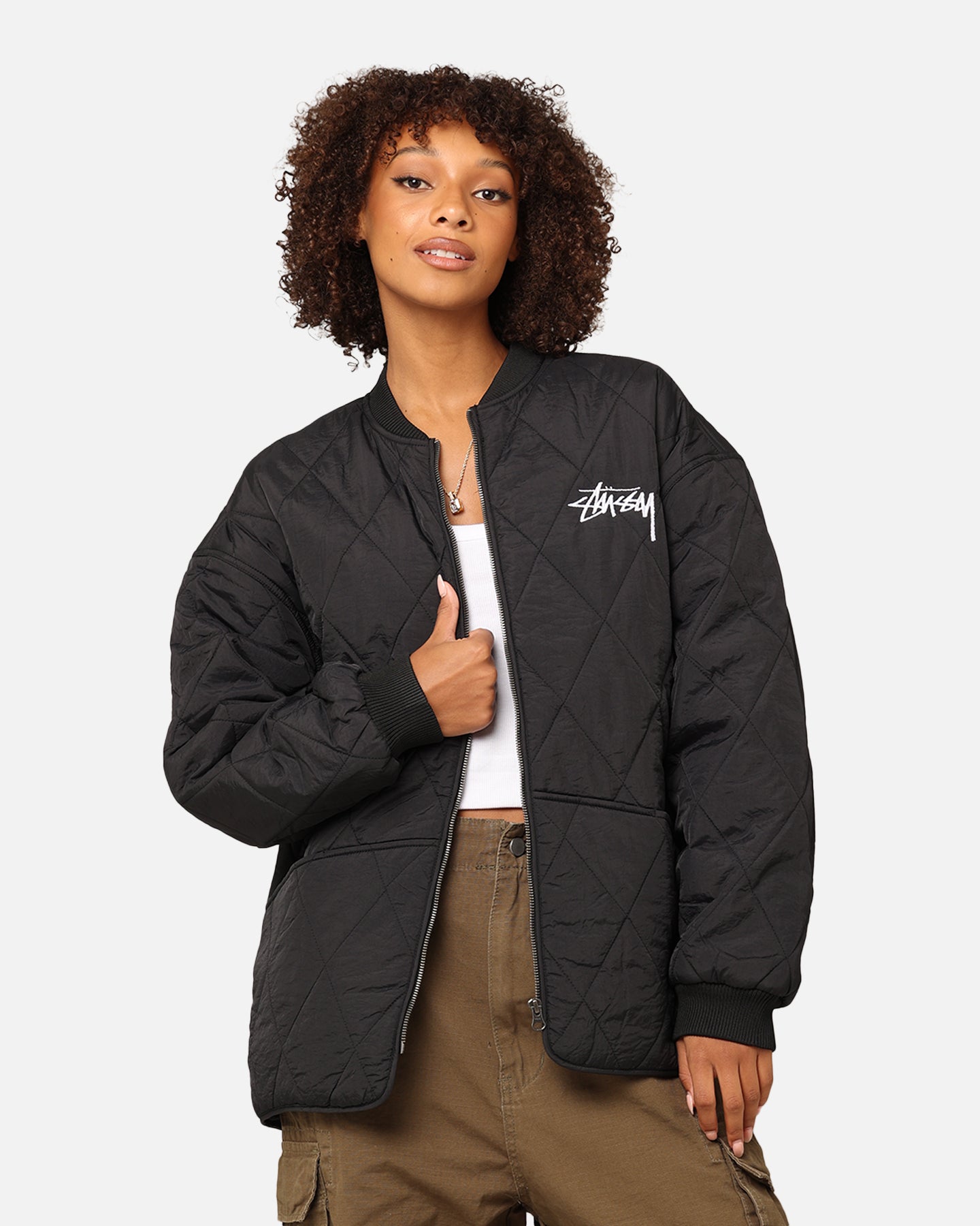 Stüssy Women's 8 Ball Quilted Jacket Black | Culture Kings Stüssy Women's 8 Ball Quilted Jacket Black | Culture Kings