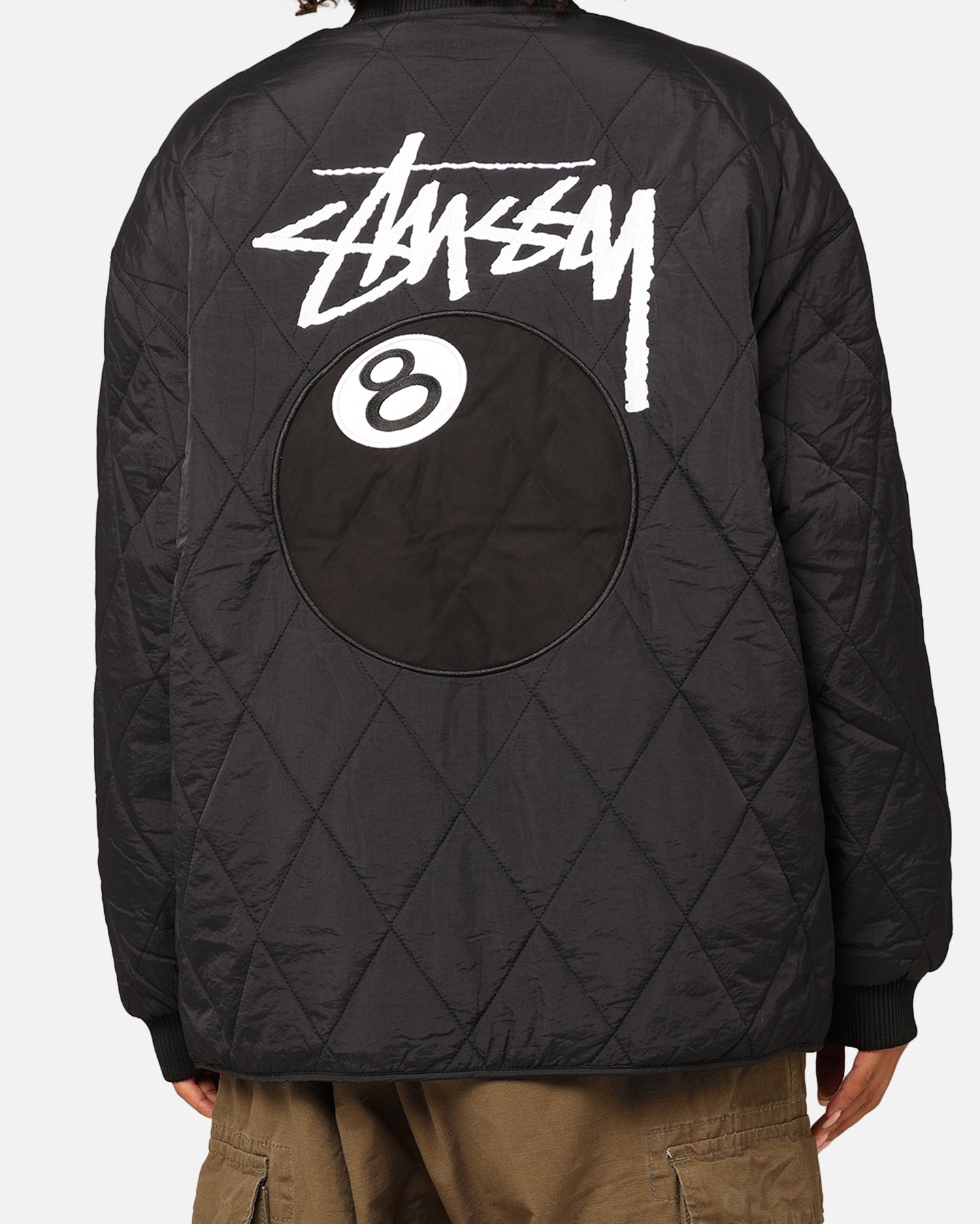 Stüssy Women's 8 Ball Quilted Jacket Black | Culture Kings