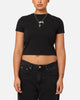 Stüssy Women's Fuzzy Dice Slim T-Shirt Black