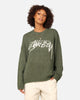 Stüssy Women's Smooth Stock Oversized Knitted Sweater Forest Green