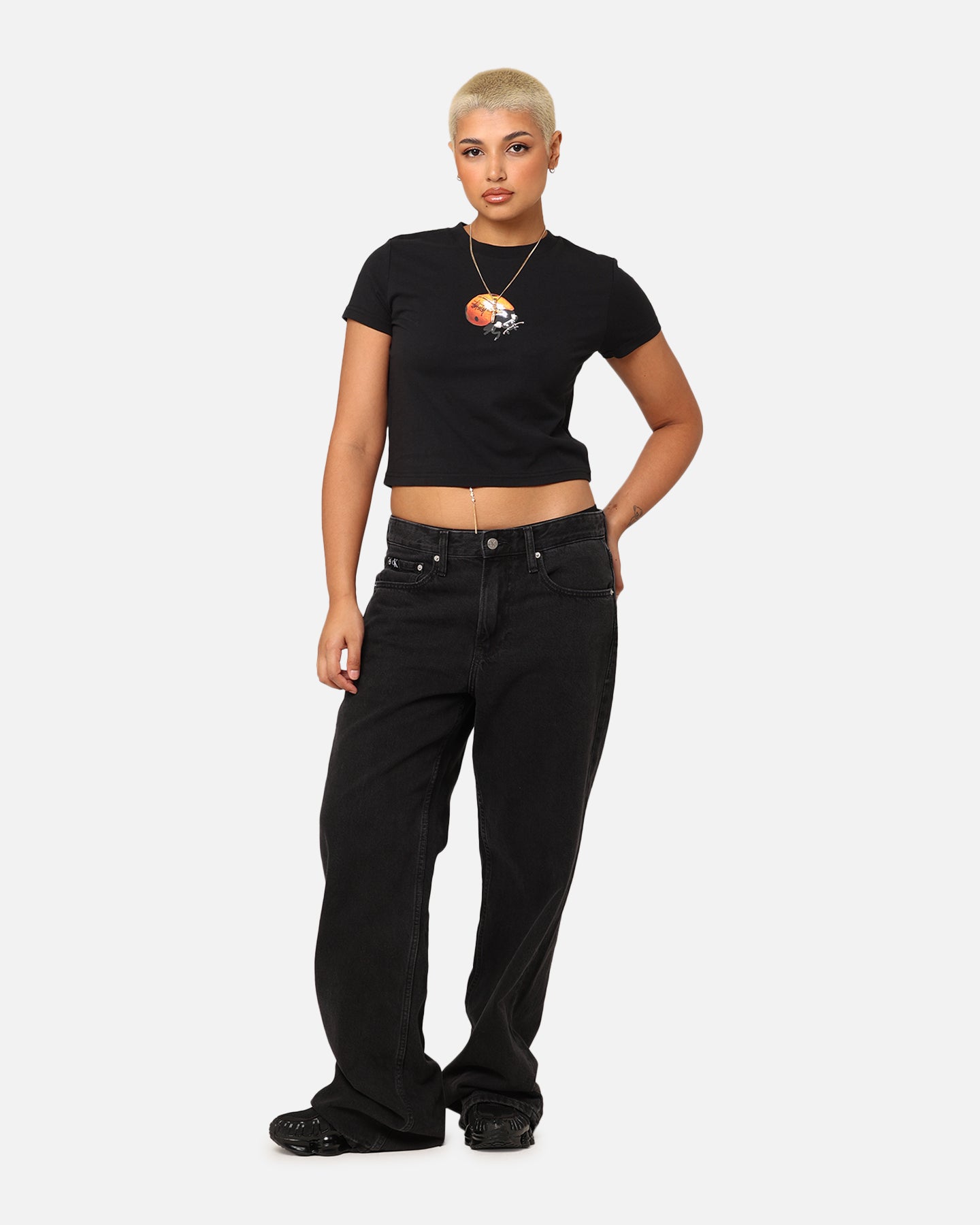 Stüssy Women's Ladybug Slim T-Shirt Black | Culture Kings