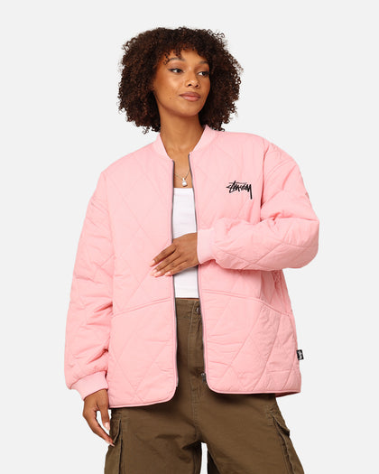 Stüssy Women's Stock Crown Quilted Jacket Pink