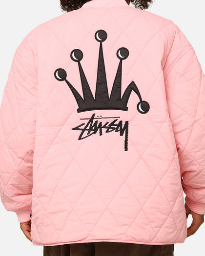 Stüssy Women's Stock Crown Quilted Jacket Pink