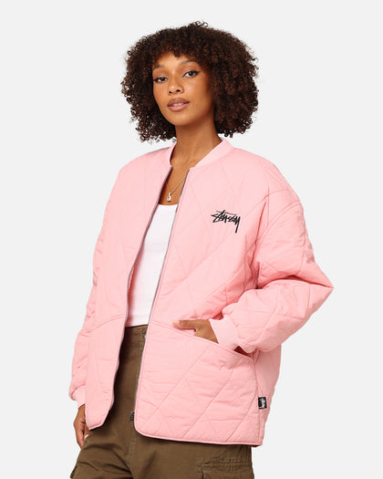 Stüssy Women's Stock Crown Quilted Jacket Pink