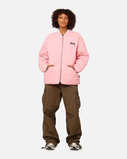 Stüssy Women's Stock Crown Quilted Jacket Pink
