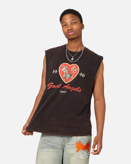 Goat Crew Goat Angels Vintage Muscle T-Shirt Black Wash