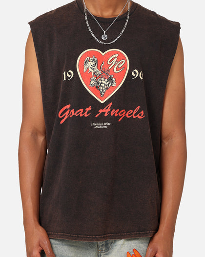 Goat Crew Goat Angels Vintage Muscle T-Shirt Black Wash