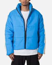 MNML Striped Puffer Jacket Blue