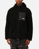 Stüssy 8 Ball Sherpa Reversible Hoodie Black