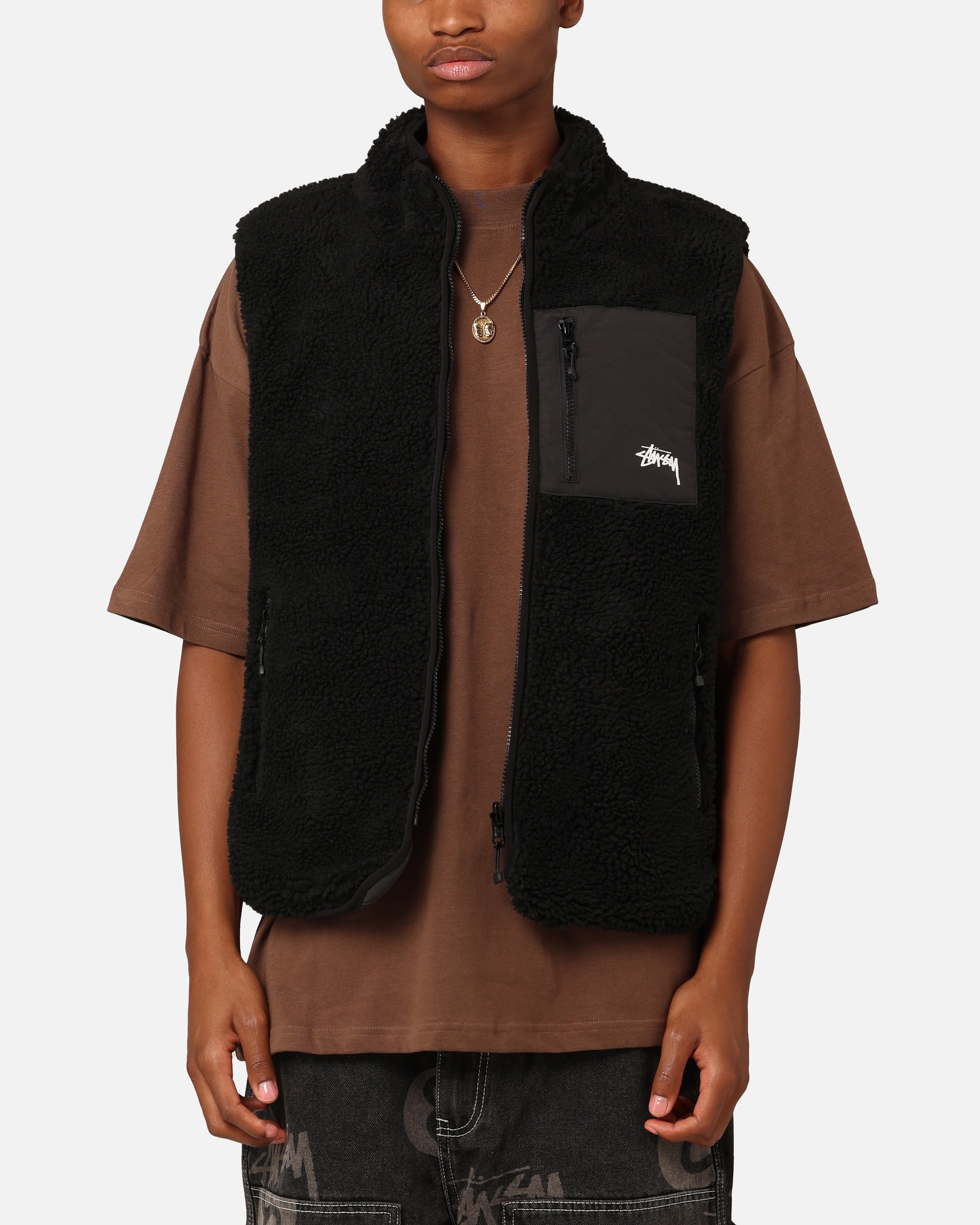 Stüssy 8 Ball Sherpa Reversible Vest Black | Culture Kings