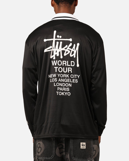Stüssy Football Polo Long Sleeve T-Shirt Black
