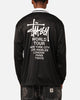 Stüssy Football Polo Long Sleeve T-Shirt Black