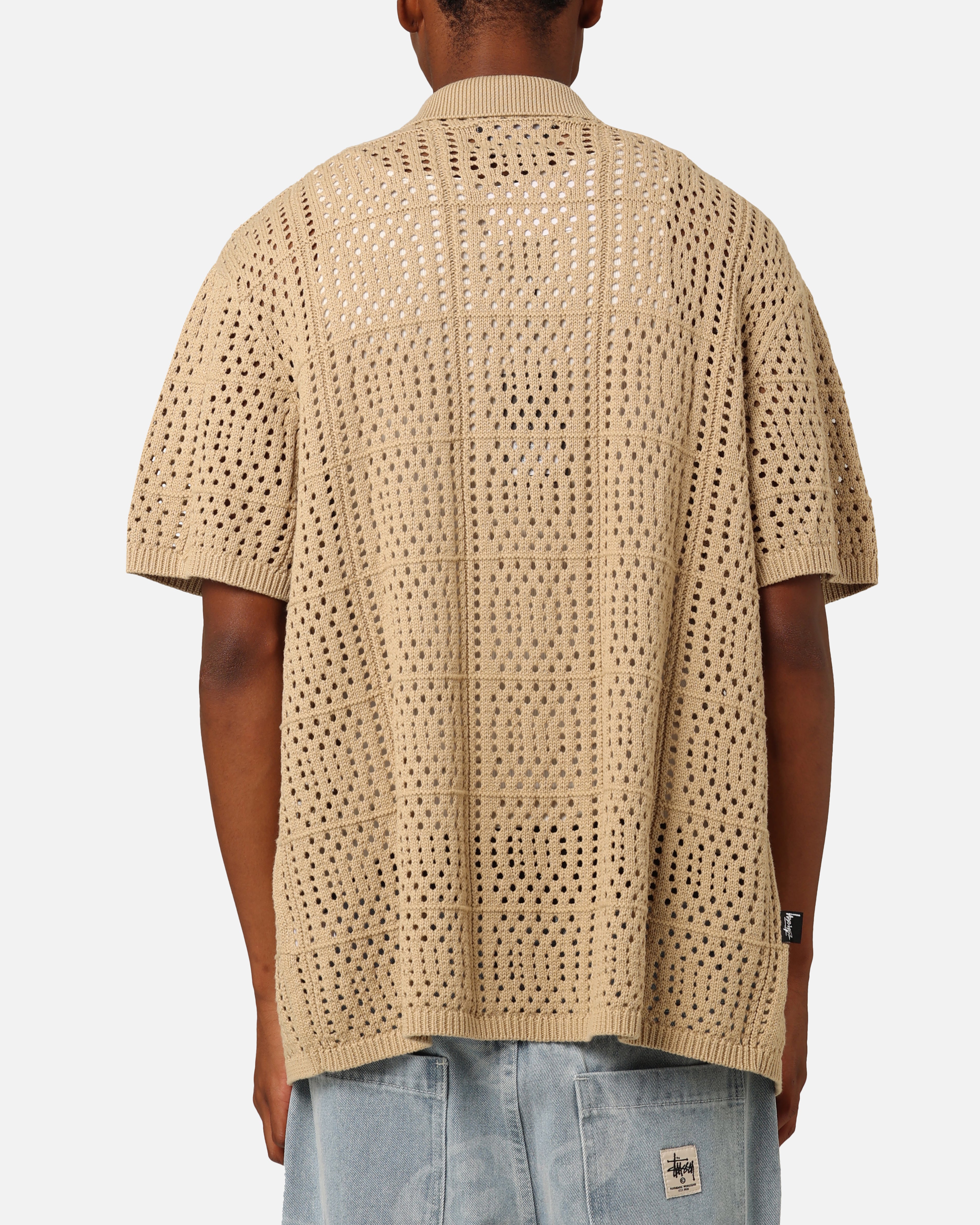Stüssy Crochet Shirt Khaki | Culture Kings