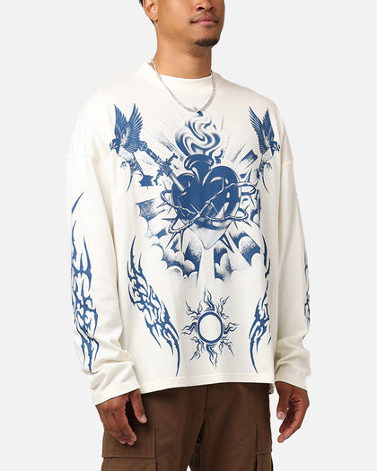 Loiter Hearts Ablaze Long Sleeve T-Shirt Off White