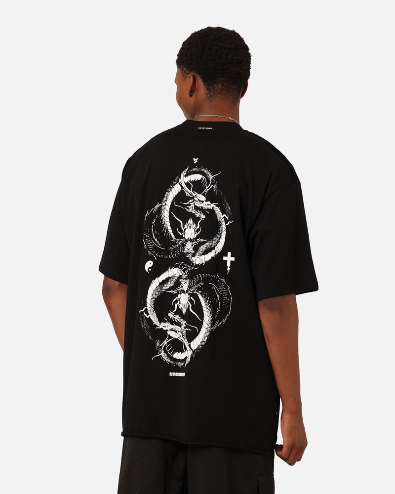 Buy The Anti Order Double Dragon Baggy T-Shirt Black with crypto