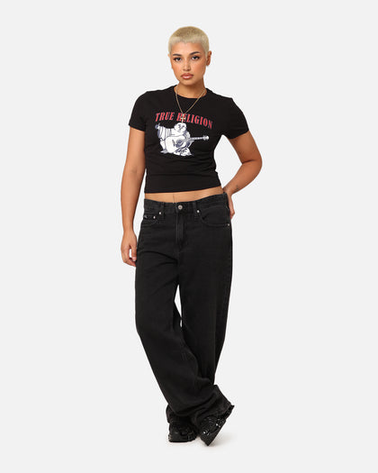True Religion Women's Buddha Baby T-Shirt Black