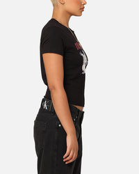 True Religion Women's Buddha Baby T-Shirt Black