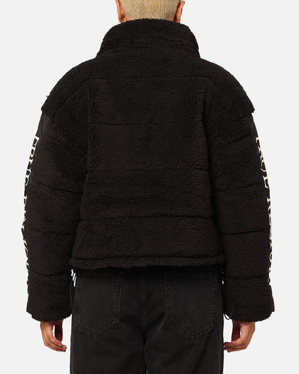 True Religion Women's Panelled Puffer Jacket Jet Black