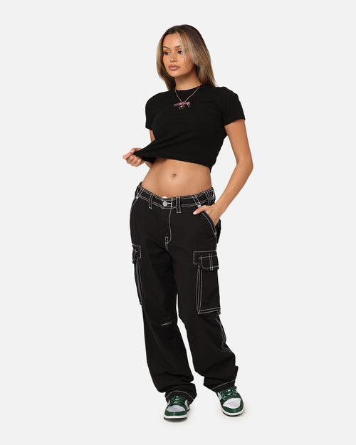 Stussy Women's 8 Ball Baby T-Shirt Black