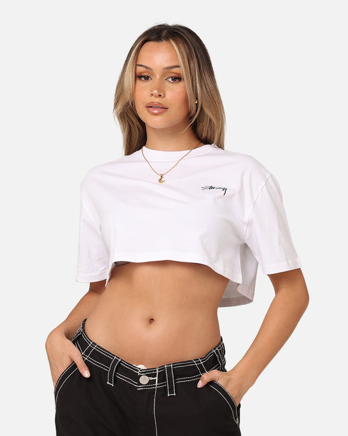 Stussy Women's Dice Cropped T-Shirt White
