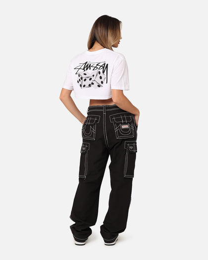 Stussy Women's Dice Cropped T-Shirt White