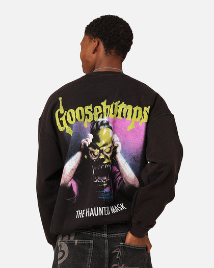 American Thrift X Goosebumps The Haunted Mask Crewneck Black Wash