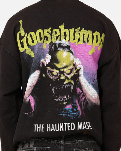 American Thrift X Goosebumps The Haunted Mask Crewneck Black Wash