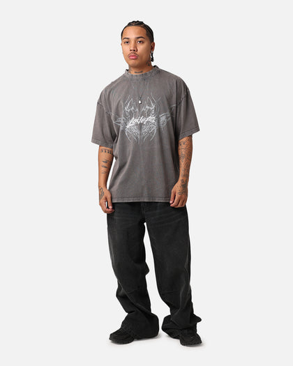 Loiter Lotus Oversized T-Shirt Charcoal Grey