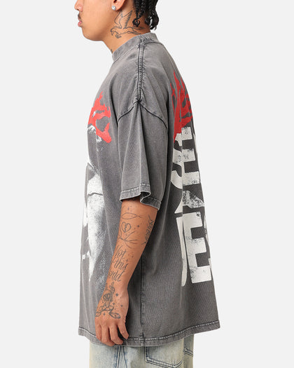 Loiter Search And Destroy Oversized T-Shirt Charcoal Grey