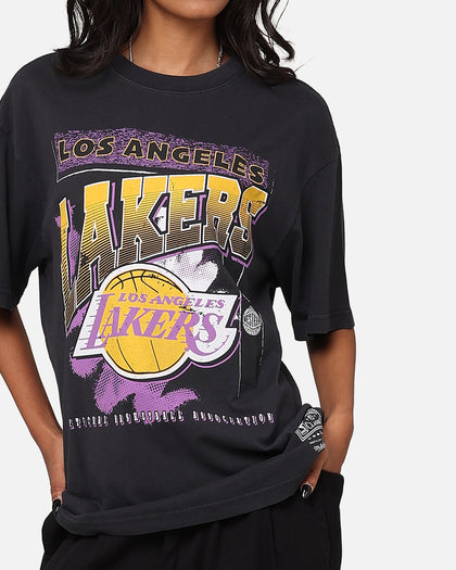 Mitchell & Ness Los Angeles Lakers Brush Off 2.0 T-Shirt Faded Black