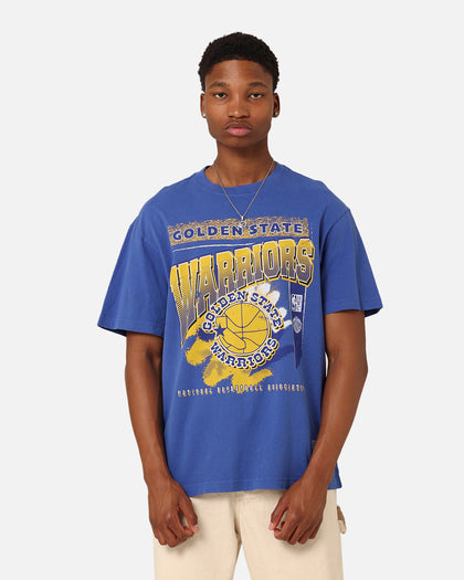 Mitchell & Ness Golden State Warriors Brush Off 2.0 T-Shirt Blue