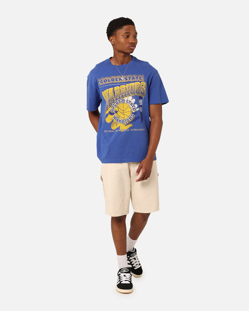 Mitchell & Ness Golden State Warriors Brush Off 2.0 T-Shirt Blue