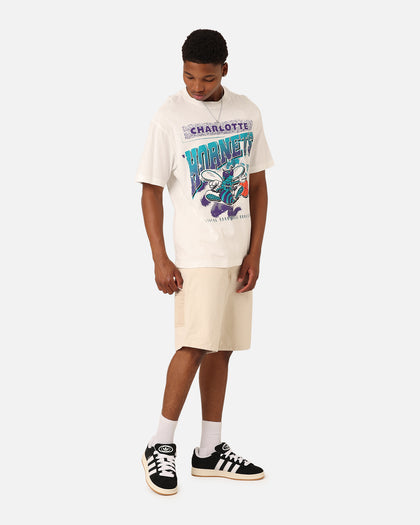 Mitchell & Ness Charlotte Hornets Brush Off 2.0 T-Shirt Vintage White