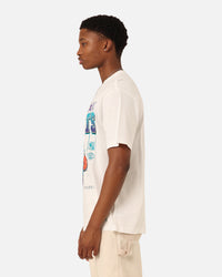 Mitchell & Ness Charlotte Hornets Brush Off 2.0 T-Shirt Vintage White