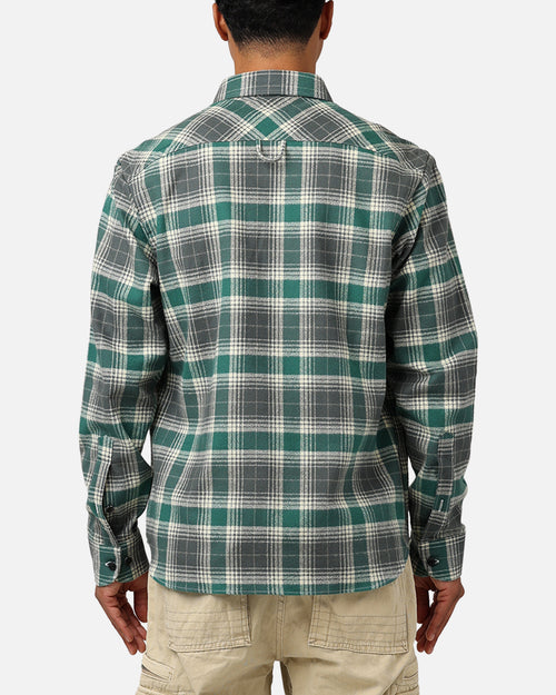Raised By Wolves Plaid Flannel Shirt Eucalyptus
