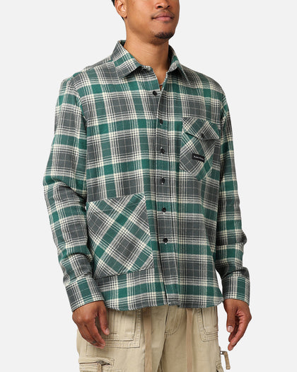 Raised By Wolves Plaid Flannel Shirt Eucalyptus