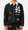 Majestic Athletic Los Angeles Dodgers Etched Denim Shacket Washed Black Denim