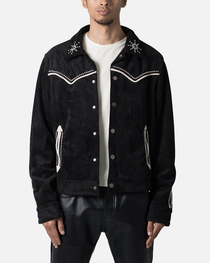 MNML Suede Collared Jacket Black