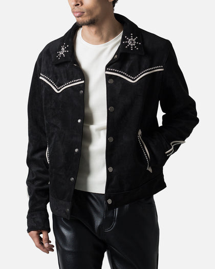 MNML Suede Collared Jacket Black