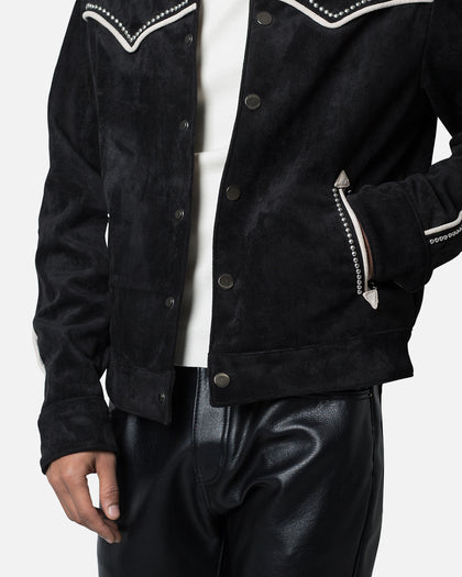 MNML Suede Collared Jacket Black