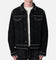 MNML Studded Suede Denim Jacket Black