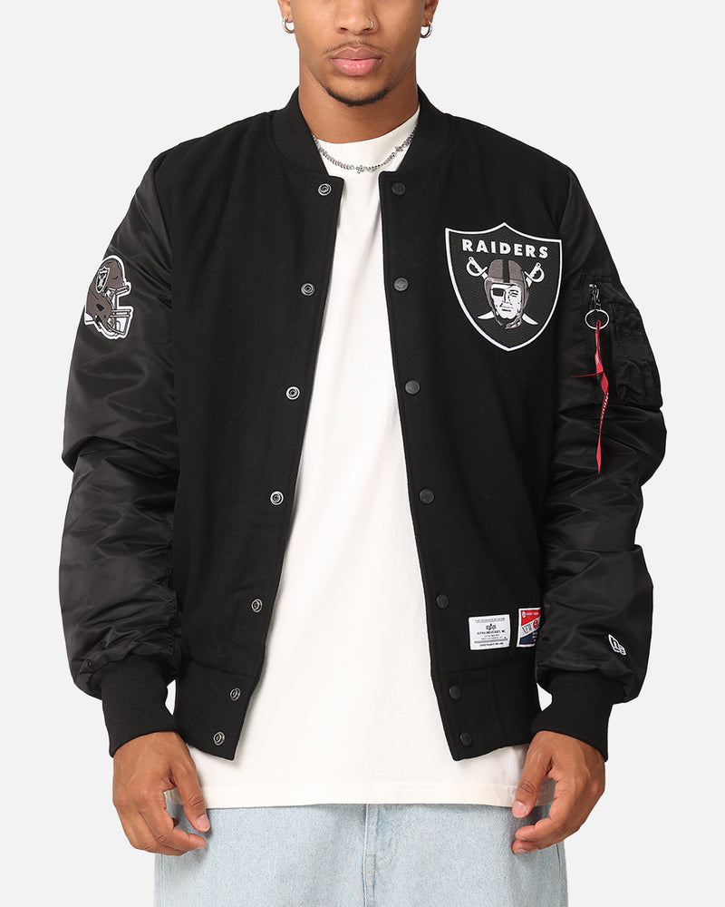 Buy New Era Las Vegas Raiders Alpha Industries MA-1 Wool Varsity