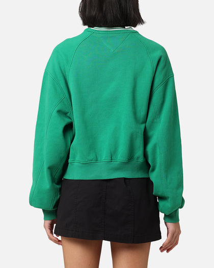 Tommy Jeans Women's TJW Archive Games Crewneck Green Malachite