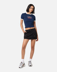Tommy Jeans Women's TJW Archive Games Ringer T-Shirt Twilight Indigo