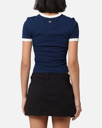 Tommy Jeans Women's TJW Archive Games Ringer T-Shirt Twilight Indigo