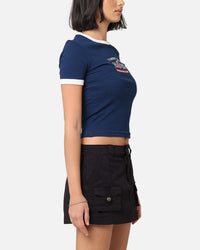 Tommy Jeans Women's TJW Archive Games Ringer T-Shirt Twilight Indigo