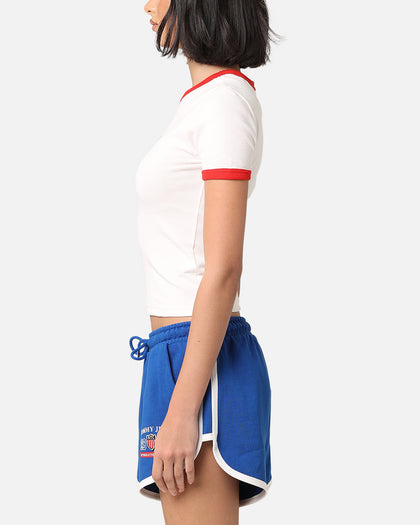 Tommy Jeans Women's TJW Archive Games Ringer T-Shirt Ancient White