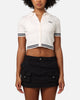 Tommy Jeans Women's Cropped Script Rib Polo Shirt Ancient White