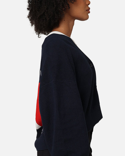 Tommy Jeans Women's TJW Flag Badge Cardigan Dark Night Navy
