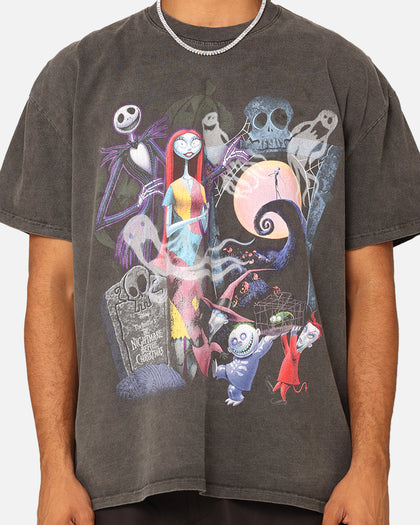 Goat Crew X The Nightmare Before Christmas Group Heavyweight Vintage T-Shirt Black Wash